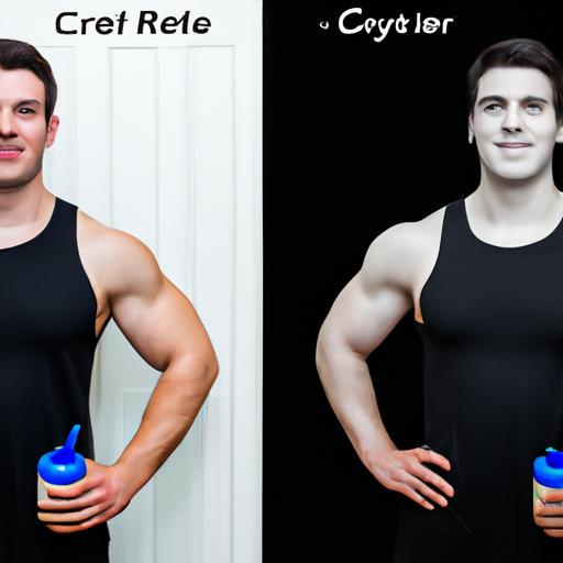 Ảnh trước và sau khi sử dụng creatine để tăng cơ.