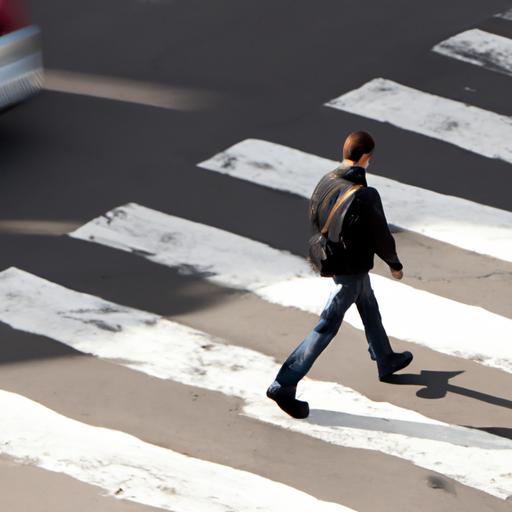 Người đi bộ băng qua đường tại giao lộ