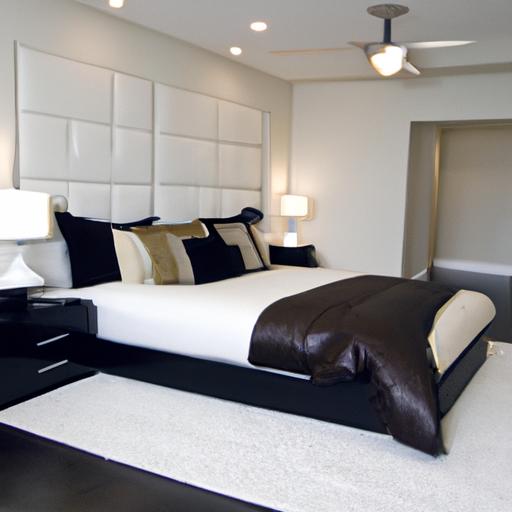 Phòng ngủ master hiện đại và mượt mà với các tính năng công nghệ cao.